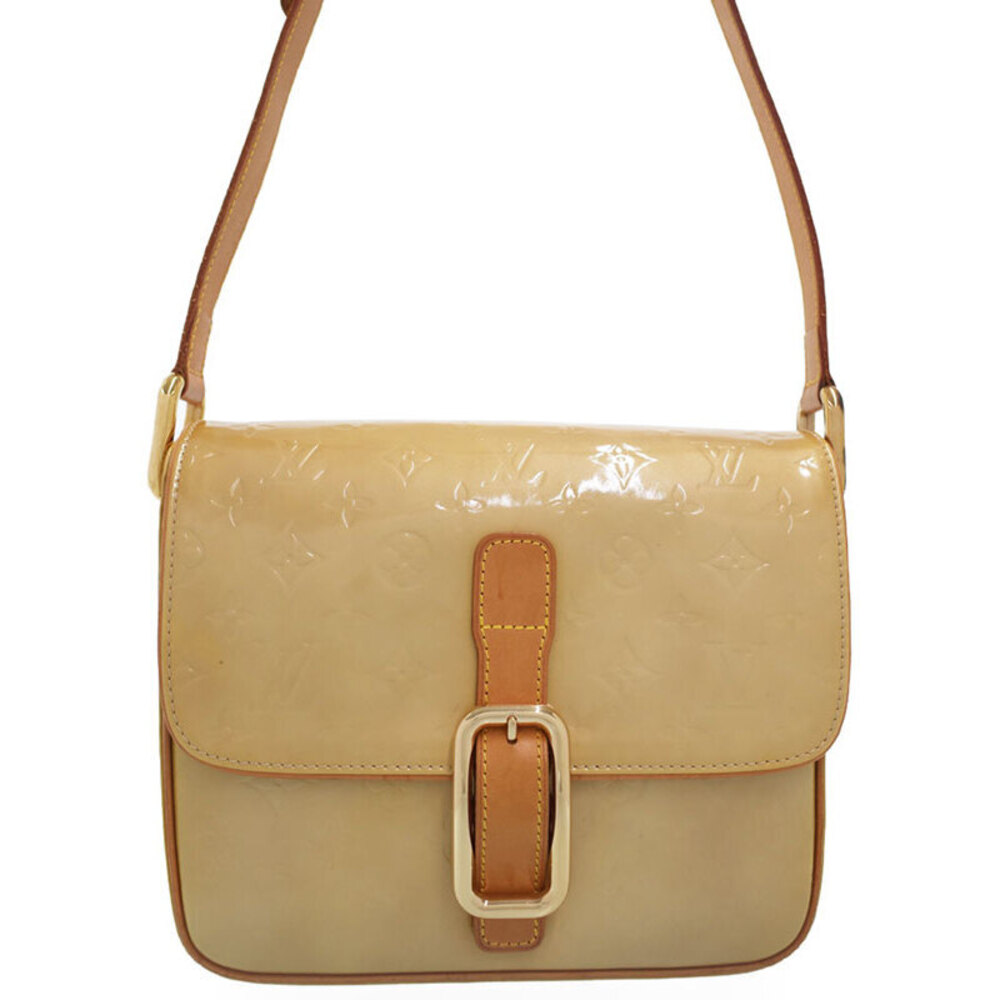 Louis Vuitton Monogram Vernis Christie Shoulder Bag Beige Tan